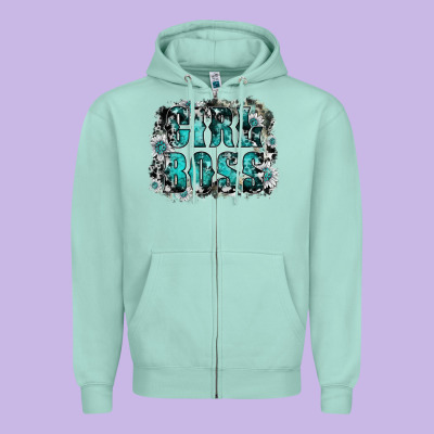 Girl Boss Zipper Hoodie Designed By Sublimationcraftshop