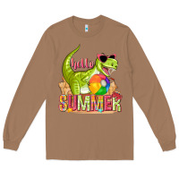 Toasted Coconut hello summer rex Long Sleeve Tee - texasbilliewilder
