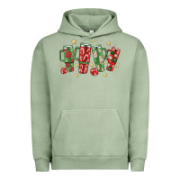 Pigment Oil Green Christmas cups Urban Hoodie - MaliasSmallBusiness