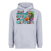 Heather Grey weekend coffee and camping Heavyweight Hoodie - AdoDesignShop
