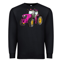 Black western farm tractor pink Premium Sweatshirt - Artiststas