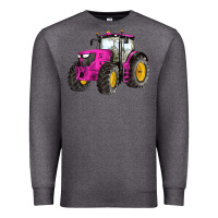 Charcoal Heather western farm tractor pink Premium Sweatshirt - Artiststas