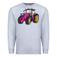 Heather Grey western farm tractor pink Premium Sweatshirt - Artiststas