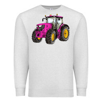 Oatmeal Heather western farm tractor pink Premium Sweatshirt - Artiststas