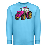 Ocean Blue western farm tractor pink Premium Sweatshirt - Artiststas