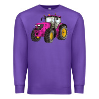 Purple western farm tractor pink Premium Sweatshirt - Artiststas