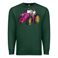 Sports Green western farm tractor pink Premium Sweatshirt - Artiststas