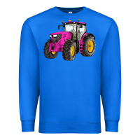 Western Farm Tractor Pink Premium Sweatshirt | Teevron