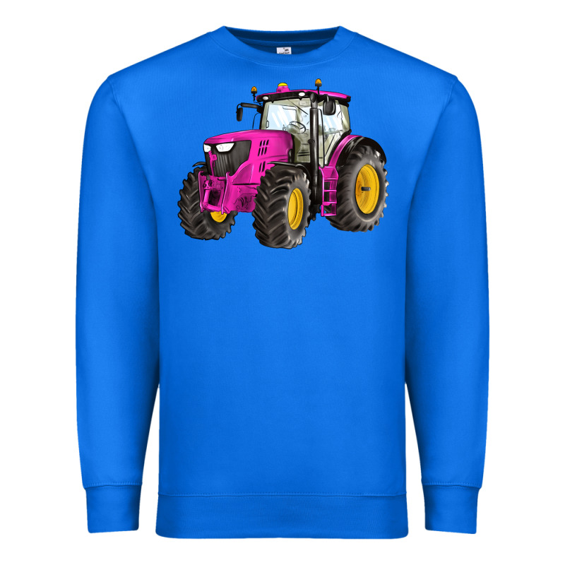 Western Farm Tractor Pink Premium Sweatshirt by Artiststas | Teevron