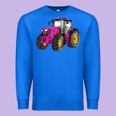Western Farm Tractor Pink Premium Sweatshirt Designed By Artiststas