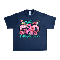 Navy with god all things are possible Urban Heavy Tee - BarkalooDesign