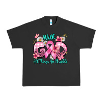 Pigment Black with god all things are possible Urban Heavy Tee - BarkalooDesign