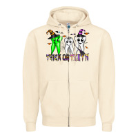 Sandshell trick or teeth Zipper Hoodie - CowhideDigitalArt