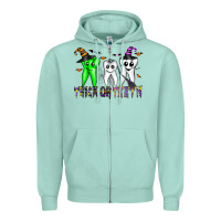 Seafoam trick or teeth Zipper Hoodie - CowhideDigitalArt