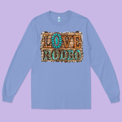 Love Rodeo Gemstone Long Sleeve Tee Designed By Ranaportraitstore