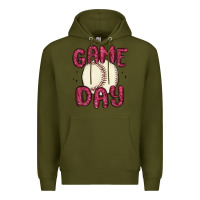 Army Green game day baseball Premium Hoodie - MaliasSmallBusiness
