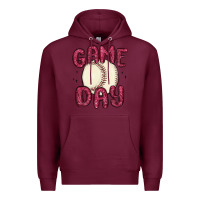 Burgundy game day baseball Premium Hoodie - MaliasSmallBusiness
