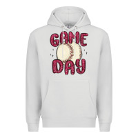 Dove Grey game day baseball Premium Hoodie - MaliasSmallBusiness