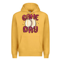 Mustard game day baseball Premium Hoodie - MaliasSmallBusiness