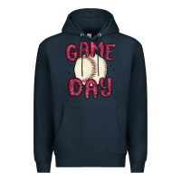 Navy game day baseball Premium Hoodie - MaliasSmallBusiness