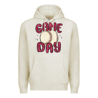 Oatmeal Heather game day baseball Premium Hoodie - MaliasSmallBusiness