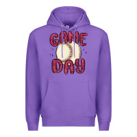 Purple game day baseball Premium Hoodie - MaliasSmallBusiness