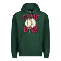 Sports Green game day baseball Premium Hoodie - MaliasSmallBusiness