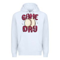 White game day baseball Premium Hoodie - MaliasSmallBusiness