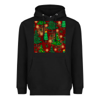 Black christmas trees seamless pattern Heavyweight Hoodie - BundleAndBundleShop