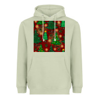 Matcha christmas trees seamless pattern Heavyweight Hoodie - BundleAndBundleShop