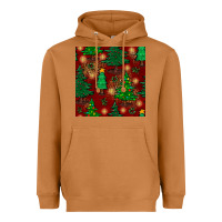 Meerkat christmas trees seamless pattern Heavyweight Hoodie - BundleAndBundleShop