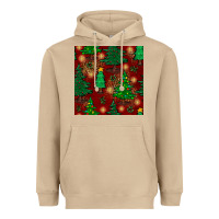 Mushroom christmas trees seamless pattern Heavyweight Hoodie - BundleAndBundleShop