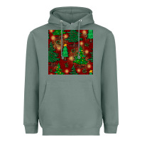 Christmas Trees Seamless Pattern Heavyweight Hoodie | Teevron
