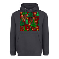 Smoke christmas trees seamless pattern Heavyweight Hoodie - BundleAndBundleShop