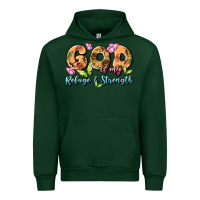 Forest Green god is my refuge and strength Urban Hoodie - MaliasSmallBusiness