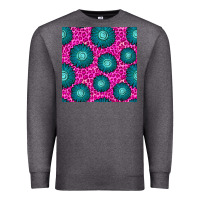 Charcoal Heather floral pink leopard seamless pattern Premium Sweatshirt - BundleAndBundleShop
