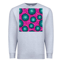 Heather Grey floral pink leopard seamless pattern Premium Sweatshirt - BundleAndBundleShop