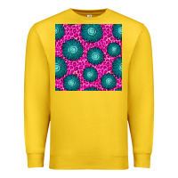 Lemon floral pink leopard seamless pattern Premium Sweatshirt - BundleAndBundleShop
