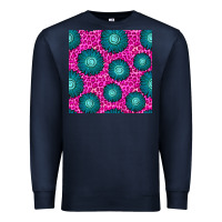 Navy floral pink leopard seamless pattern Premium Sweatshirt - BundleAndBundleShop