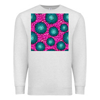 Oatmeal Heather floral pink leopard seamless pattern Premium Sweatshirt - BundleAndBundleShop