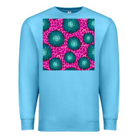 Ocean Blue floral pink leopard seamless pattern Premium Sweatshirt - BundleAndBundleShop