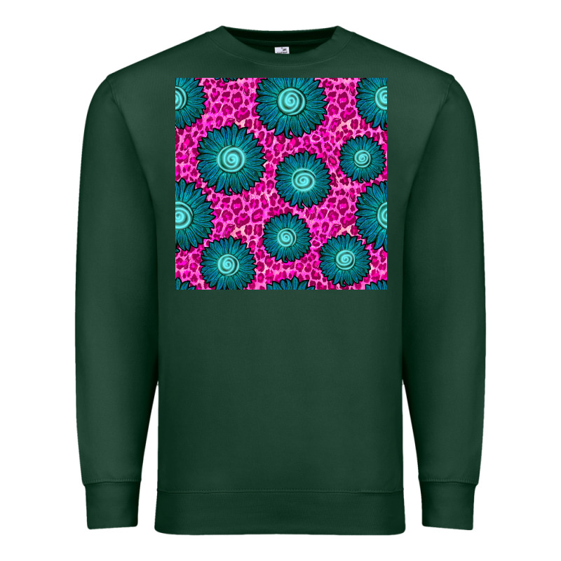 Floral Pink Leopard Seamless Pattern Premium Sweatshirt by BundleAndBundleShop | Teevron