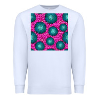 White floral pink leopard seamless pattern Premium Sweatshirt - BundleAndBundleShop
