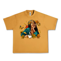 Peanut Butter Fall afro woman with coffee Urban Heavy Tee - RanaPortraitStore