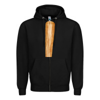 Black wooden baseball Zipper Hoodie - FaDigitalArtStudio