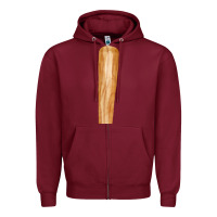 Burgundy wooden baseball Zipper Hoodie - FaDigitalArtStudio