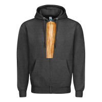 Charcoal Heather wooden baseball Zipper Hoodie - FaDigitalArtStudio