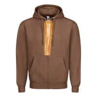 Chestnut wooden baseball Zipper Hoodie - FaDigitalArtStudio