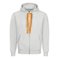 Dove Grey wooden baseball Zipper Hoodie - FaDigitalArtStudio