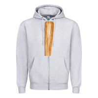 Heather Grey wooden baseball Zipper Hoodie - FaDigitalArtStudio